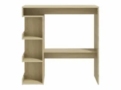 Mesa bar estante almacenaje contrachapada roble 100x50x101,5 cm^Clicnbuy Outlet