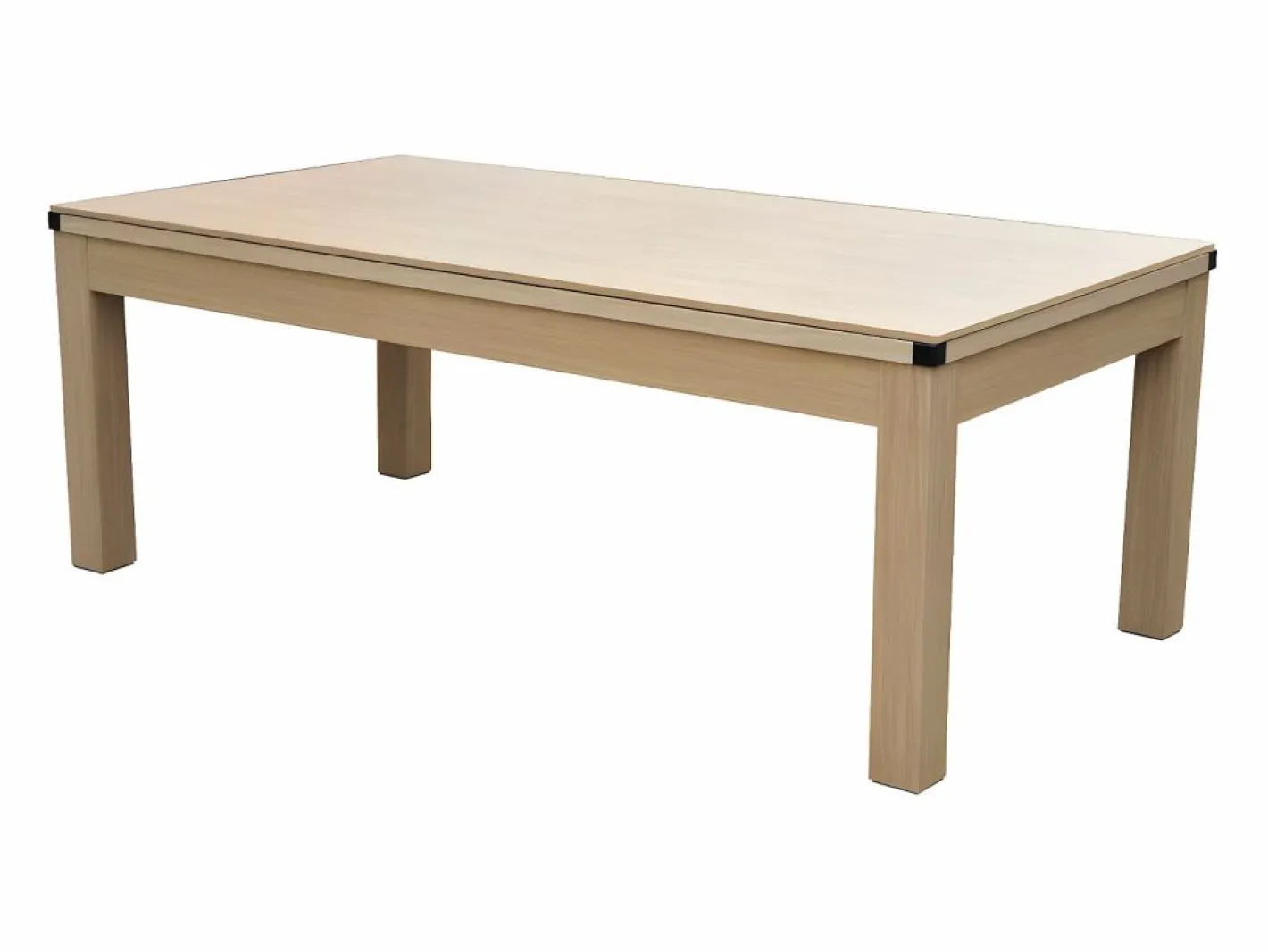 Vente-unique Mesa billar y ping-pong BALTHAZAR - 213x112x81.5 cm-rojo Rojo / Color natural claro Clearance