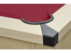 Vente-unique Mesa billar y ping-pong BALTHAZAR - 213x112x81.5 cm-rojo Rojo / Color natural claro Clearance