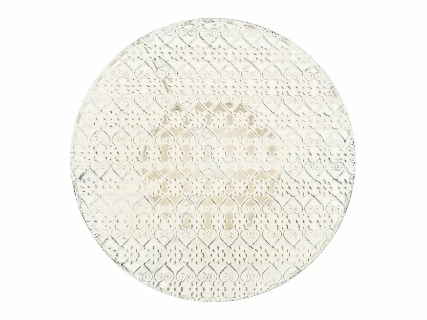 Clicnbuy Mueble Bar|Mesa bistró estilo vintage metal redonda 40x70 cm blanca