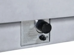 Vente-unique Mesa brasero gris de gas cuadrada con hoguera cuadrado en el centro en MGO - SEROZA Gris claro New