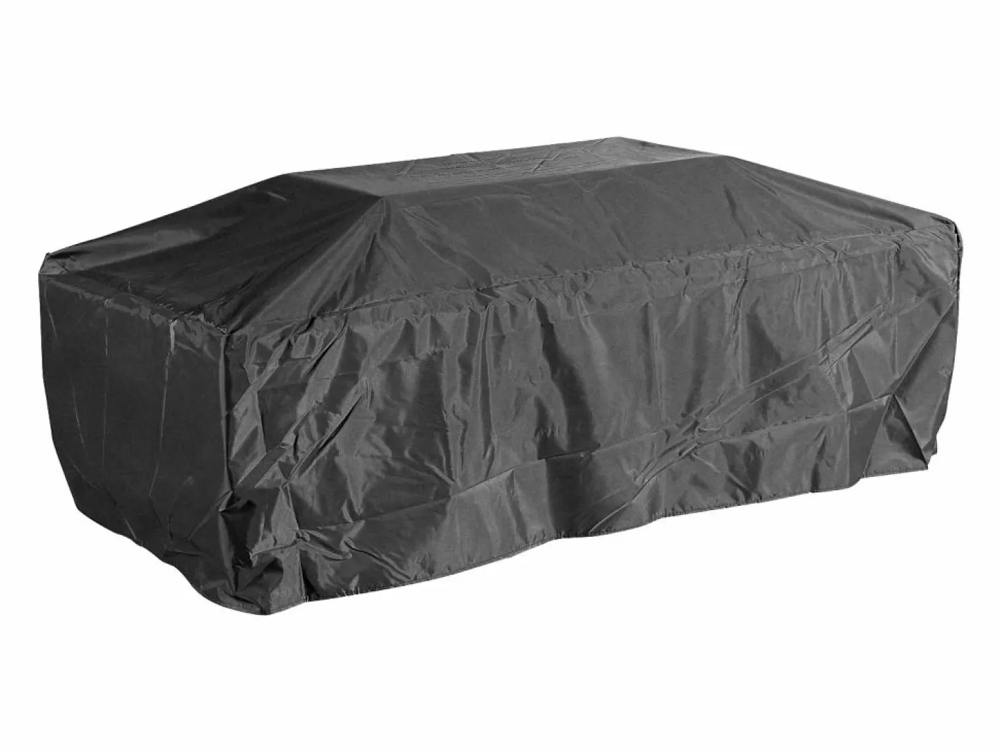 Vente-unique Brasero|Mesa brasero gris de gas rectangular con hoguera cuadrado en el centro de MGO - SEROZA