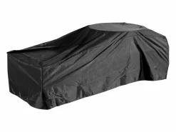 Vente-unique Brasero|Mesa brasero gris de MGO, de gas, rectangular con hoguera redonda en el lateral - SEROZA