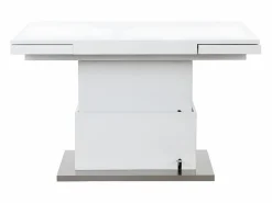 Vente-unique Mesa centro 2 en 1: Mesa comedor y mesa centro. 4 a 6 comensales. MDF. . LAURIA Blanco Clearance