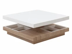 Vente-unique Mesa De Centro|Mesa centro FAUSTO - Tablero pivotante - MDF lacado bicolor