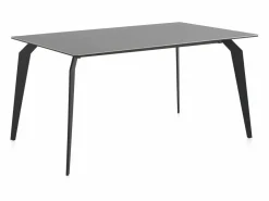 Mesa cerámica con patas de metal 150x91 Gris Sale