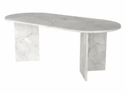 Mesa comedor 8 personas - Efecto mármol - TOPANIA^Vente-unique Sale