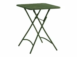 Mesa comedor jardín plegable metal - mesa de 60 cm 2 sillas plegables - Verde - MIRMANDE^MYLIA Best