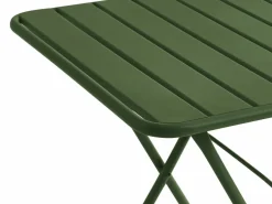 Mesa comedor jardín plegable metal - mesa de 60 cm 2 sillas plegables - Verde - MIRMANDE^MYLIA Best