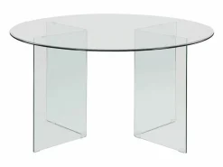 Vente-unique Mesa comedor ronde 6 comensales Cristal templado ADAMO Transparente Hot