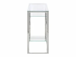 Clicnbuy Consola|Mesa consola acero inoxidable y vidrio templado