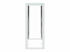 vidaxl Mesa consola acero inoxidable y vidrio 110x30x70 cm Plateado Sale