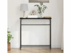 Clicnbuy Consola|Mesa Consola con estante Roble 75 x 19.5 x 75 cm