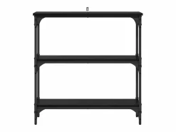 Clicnbuy Mesa Consola con estante Roble 75 x 22.5 x 75 cm Negro Outlet