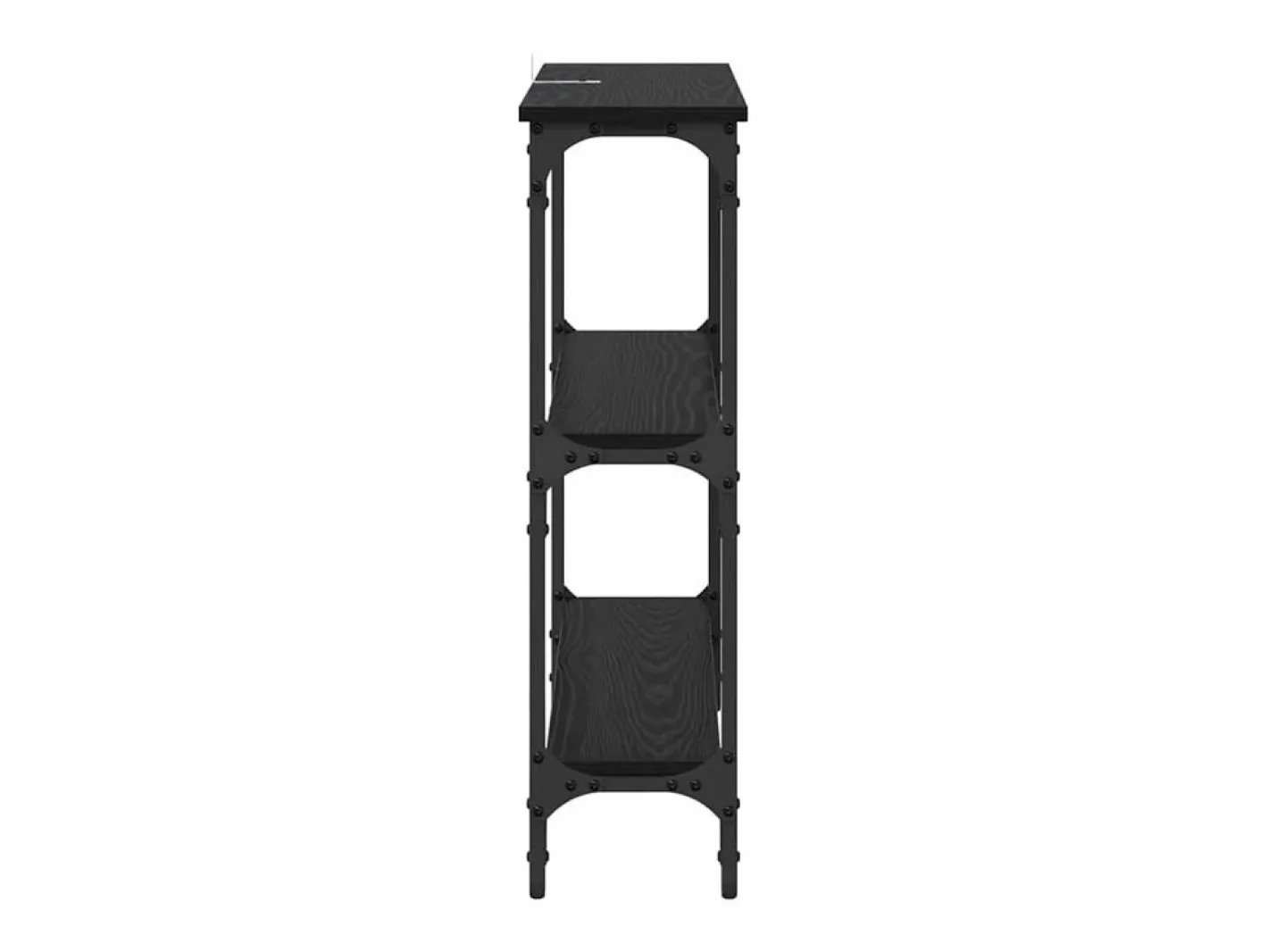 Clicnbuy Mesa Consola con estante Roble 75 x 22.5 x 75 cm Negro Outlet