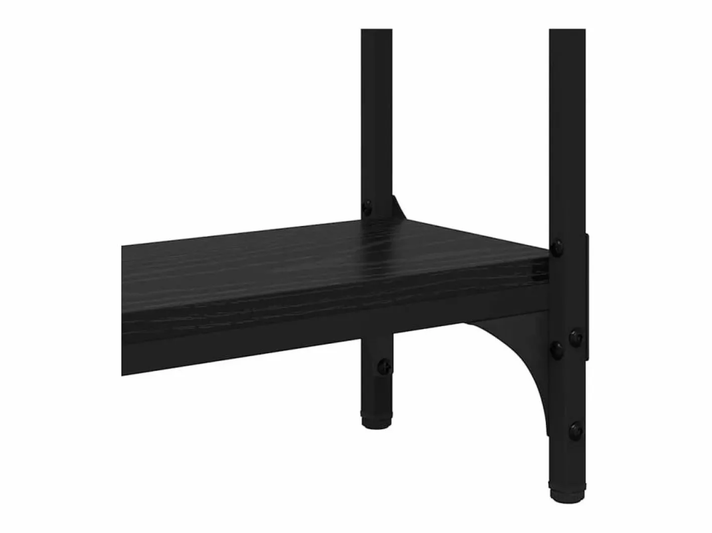Clicnbuy Mesa Consola con estante Roble 75 x 22.5 x 75 cm Negro Outlet