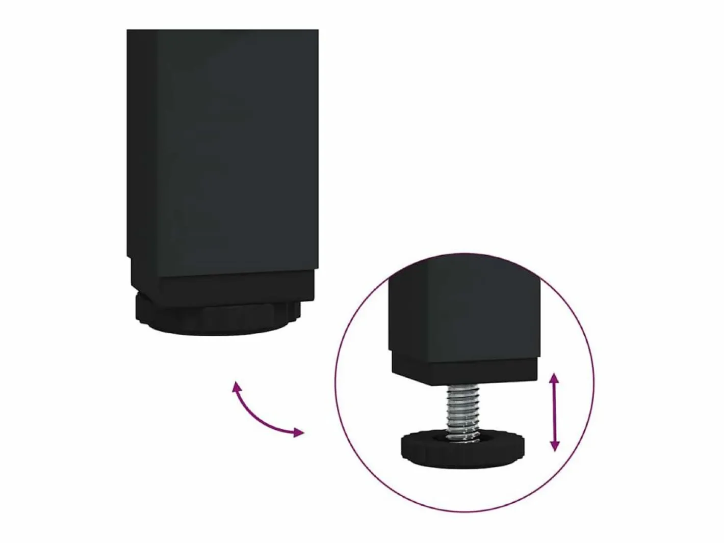 Clicnbuy Mesa Consola con estante Roble 75 x 22.5 x 75 cm Negro Outlet