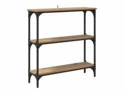 Clicnbuy Mesa Consola con estante Roble artisan 75 x 22.5 x 75 cm Marru00f3n Best