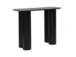 Mesa consola de diseño de madera negra 100 cm FOLEEN^Miliboo Clearance
