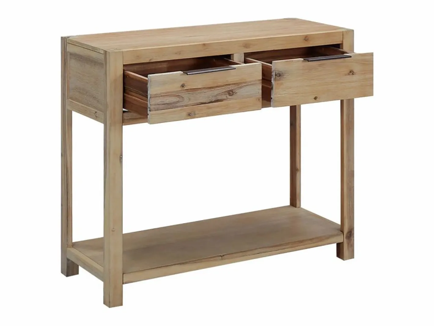 Clicnbuy Mesa consola de madera maciza de acacia 82x33x73 cm Marru00f3n Hot