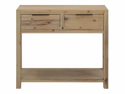 Clicnbuy Mesa consola de madera maciza de acacia 82x33x73 cm Marru00f3n Hot