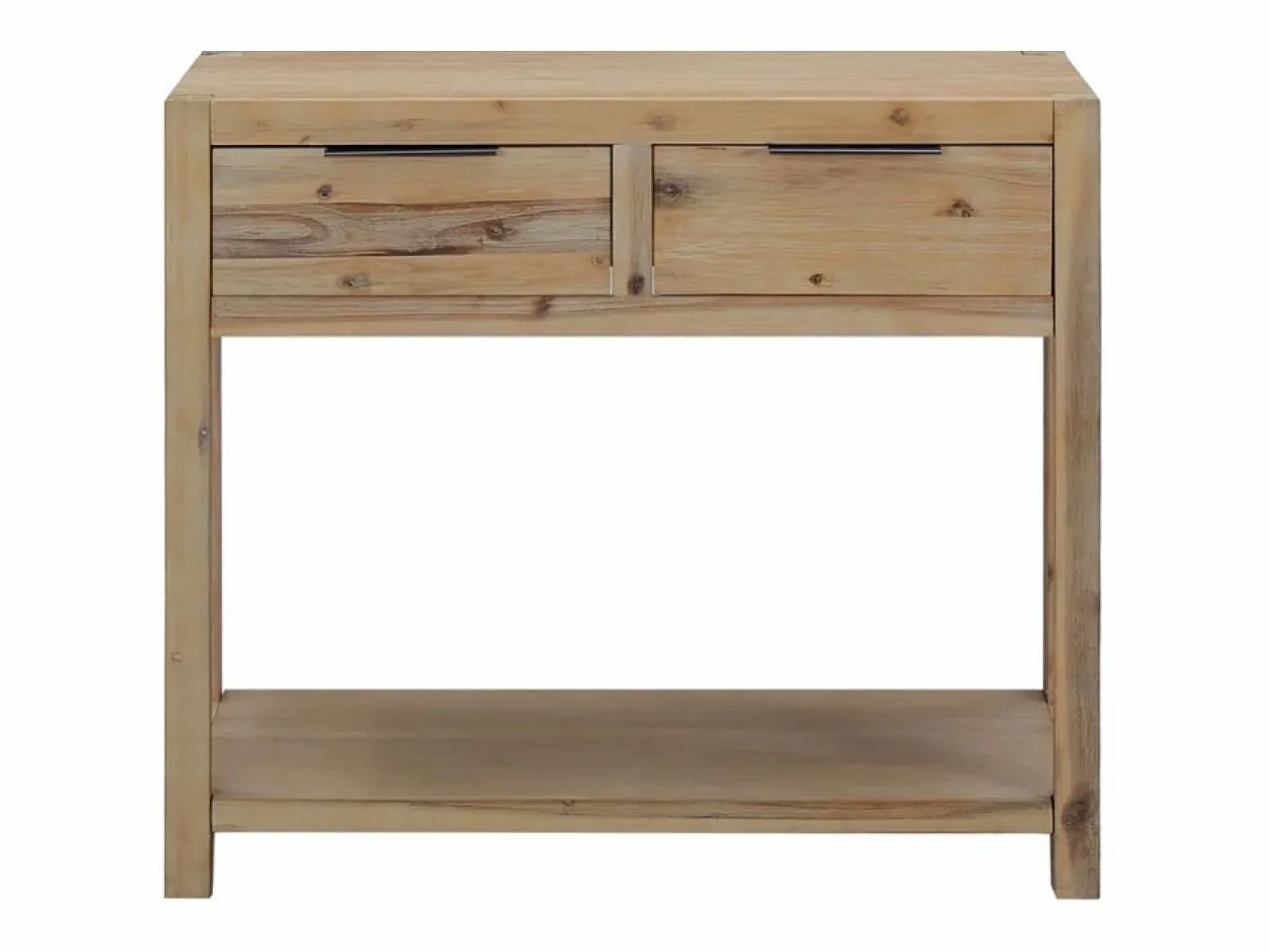 Clicnbuy Mesa consola de madera maciza de acacia 82x33x73 cm Marru00f3n Hot