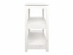 Clicnbuy Mesa consola de madera maciza de pino 110x40x74 cm Blanco New