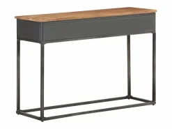Clicnbuy Mesa consola de madera maciza de acacia 110x35x75 cm Marru00f3n Sale
