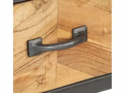 Clicnbuy Mesa consola de madera maciza de acacia 110x35x75 cm Marru00f3n Sale