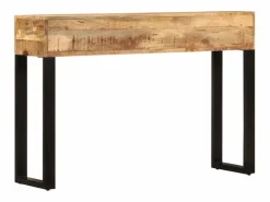 vidaxl Mesa consola de madera maciza de mango 110x30x76 cm Color natural claro Hot