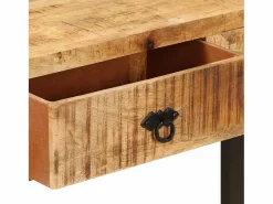 vidaxl Mesa consola de madera maciza de mango 110x30x76 cm Color natural claro Hot