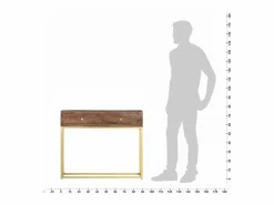 Mesa consola de madera maciza de mango 90x30x75 cm^vidaxl Hot