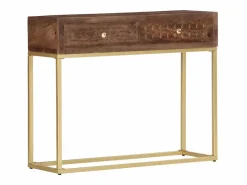 Mesa consola de madera maciza de mango 90x30x75 cm^vidaxl Hot
