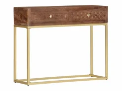 Mesa consola de madera maciza de mango 90x30x75 cm^vidaxl Hot