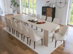 Vente-unique Consola|Mesa consola extensible 12 cubiertos - 6 extensiones - - ONEGA