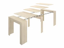 Vente-unique Mesa consola extensible para 10 personas - 4 extensiones - Natural claro - ONEGA Color natural claro Hot