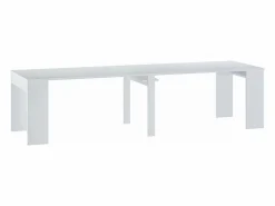 Vente-unique Mesa consola extensible para 12 cubiertos - 6 extensiones - - ONEGA Blanco Online