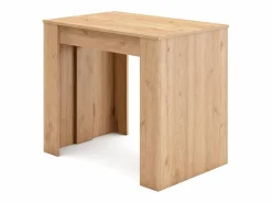 Skraut Home Mesa Extensible|Mesa Consola extensible, 302x90x77cm, Para 14 comensales, Comedor y cocina, Roble