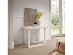 Skraut Home Mesa Extensible|Mesa Consola extensible, 180x90x73cm, Para 8 comensales, Patas madera maciza,
