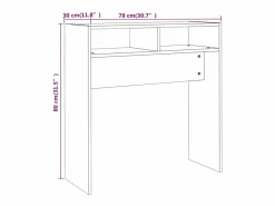 Mesa consola madera contrachapada roble ahumado 78x30x80 cm^Clicnbuy Best