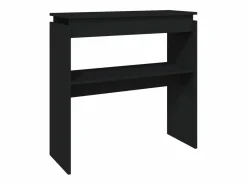 Clicnbuy Mesa consola madera contrachapada 80x30x80 cm Negro Hot