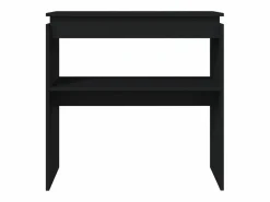 Clicnbuy Mesa consola madera contrachapada 80x30x80 cm Negro Hot