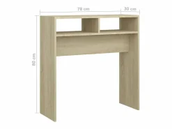 Mesa consola madera contrachapada roble Sonoma 78x30x80 cm^vidaxl Discount