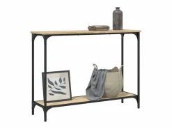 Mesa consola madera de ingeniería roble Sonoma 101x30,5x75 cm^Clicnbuy Hot