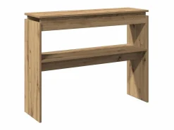 Mesa consola madera de ingeniería roble artesanal 102x30x80 cm^Clicnbuy Outlet