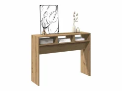 Mesa consola madera de ingeniería roble artesanal 105x30x80 cm^Clicnbuy Outlet