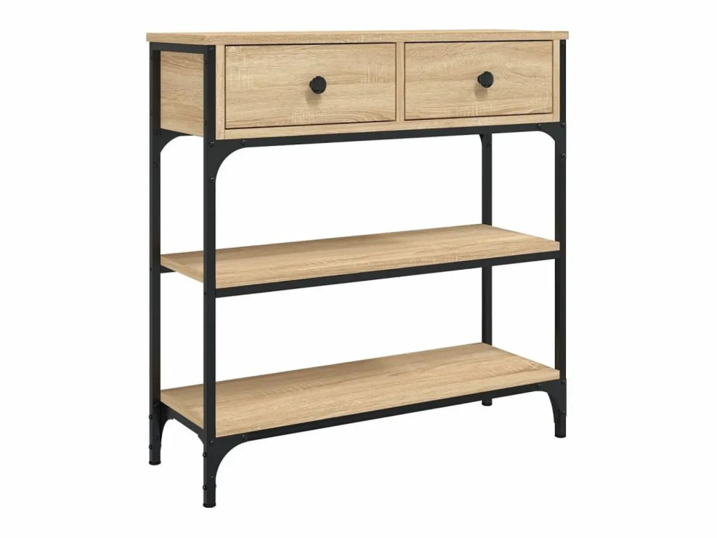 Clicnbuy Consola|Mesa consola madera de ingeniería roble Sonoma 72,5x25x75 cm
