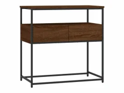 Mesa consola madera de ingeniería marrón roble 75x40x75 cm^vidaxl Outlet