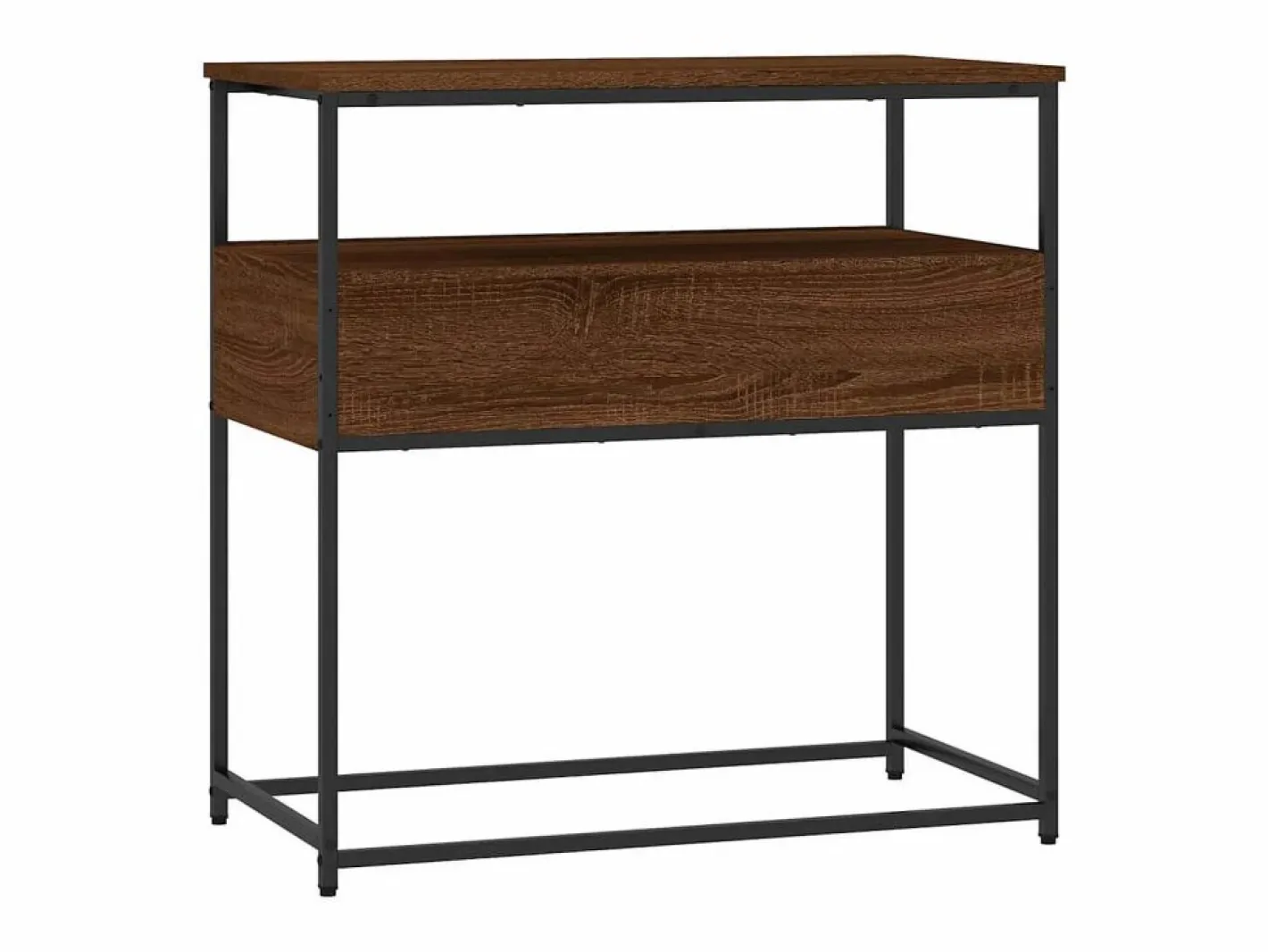 Mesa consola madera de ingeniería marrón roble 75x40x75 cm^vidaxl Outlet