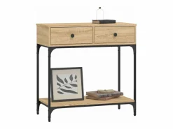 Clicnbuy Consola|Mesa consola madera de ingeniería roble Sonoma 75x34,5x75 cm